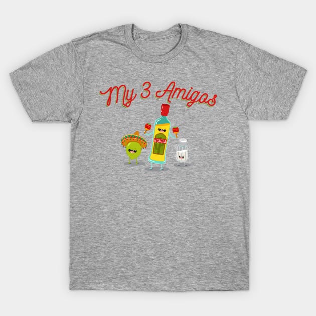 My 3 Amigos T-Shirt by Alema Art